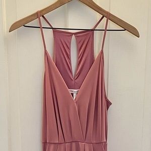 BCBGeneration Draped Pocket V Neck Sleeveless Dress